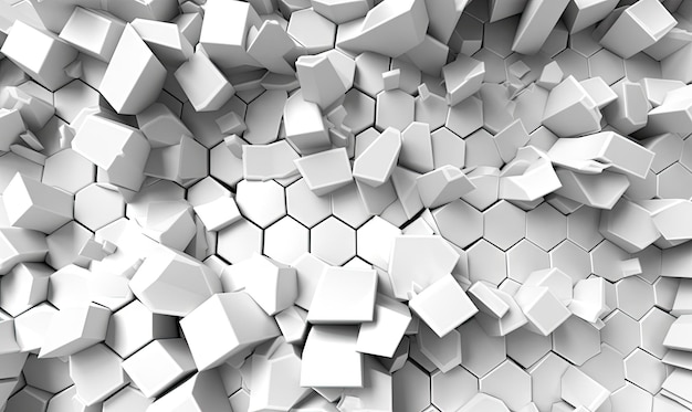 Papel de pared geométrico abstracto Hexágono texturizado bandera blanca Para carteles postales de carteles ilustrados de libros Creado con herramientas de IA generativas