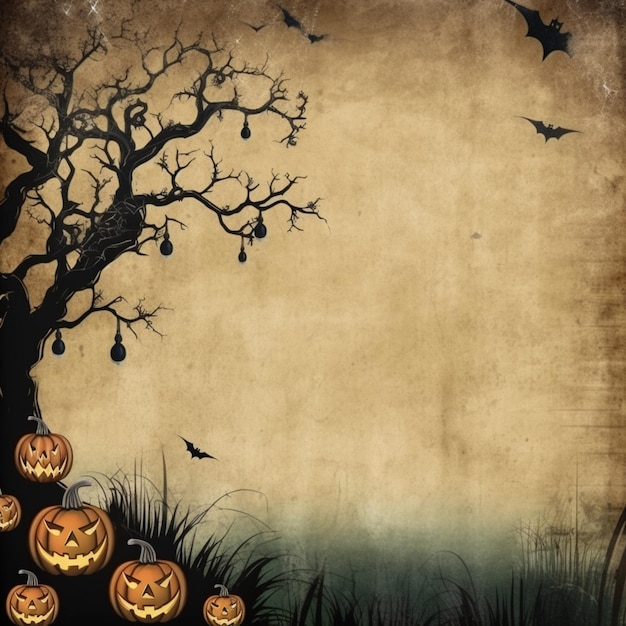 Papel de pared gratuito de Halloween con calabazas malvadas