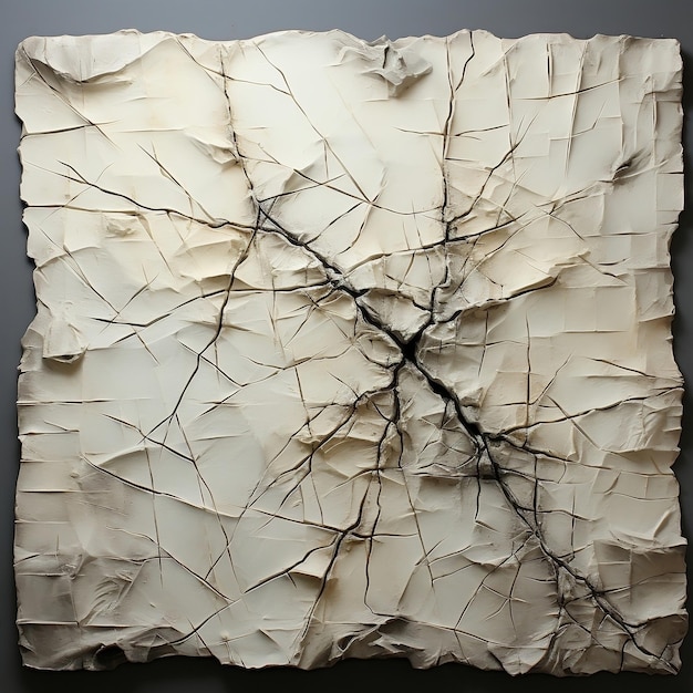 Foto papel en una pared hecho frotando dos hojas de papel de trapo