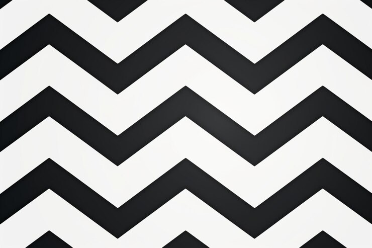 Foto papel de pared de imagen de fondo minimalista con patrón de chevrón simple en blanco y negro