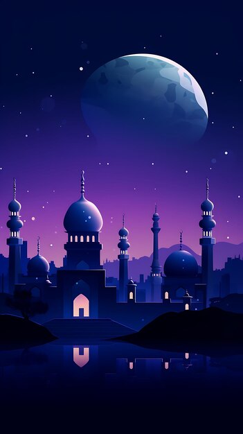 El papel de pared islámico tradicional para móviles de Ramadan Kareem