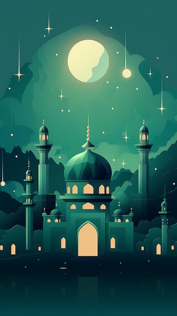 Foto el papel de pared islámico tradicional para móviles de ramadan kareem