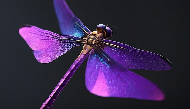 Papel de pared de libélula iridescente violeta