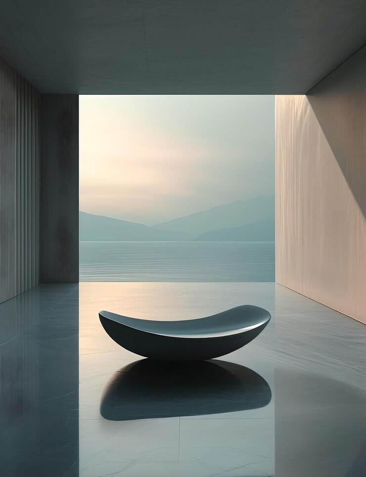 Papel de pared de paisaje de montaña sereno para diseño de interiores minimalista moderno de la mejor calidad exquisita