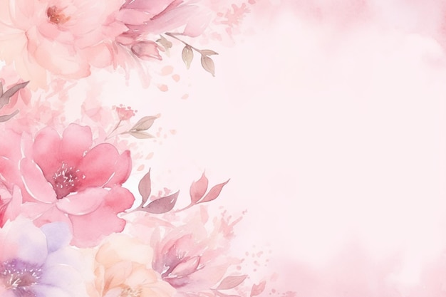 Papel pastel rosa em branco em cartão de casamento fundo flor aquarela ar 32 v 52 ID de trabalho 9af9d86f9e954d56b584ef1588939ee0