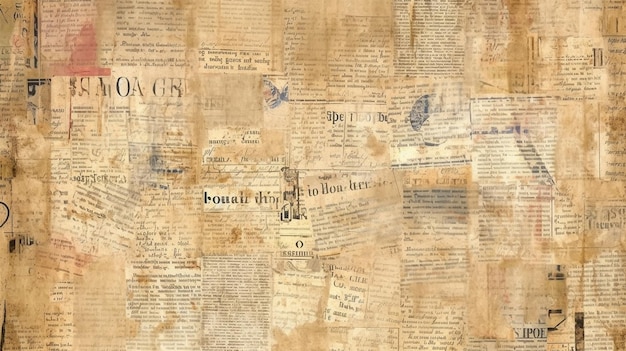 Papel de periódico grunge patrón de papel de periódico envejecido fondo textura de plantilla de periódicos vintage viejos