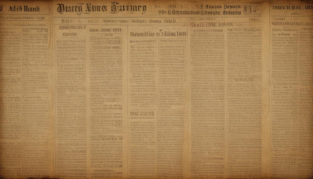 Papel de periódico grunge vintage de textura envejecida de fondo