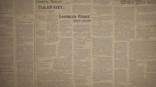 Papel de periódico grunge vintage de textura envejecida de fondo