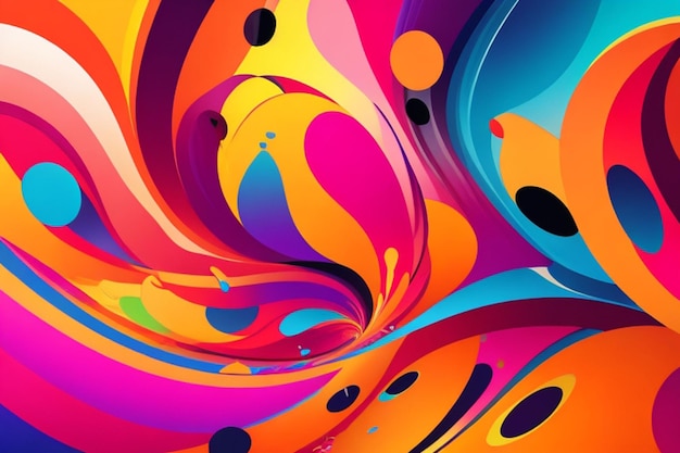 Papel pintado abstracto colorido y fondo generado por IA