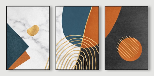 Papel pintado abstracto de línea geométrica dibujado a mano