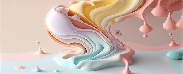 Papel pintado abstracto mínimo de diseño japonés claro de colores pastel