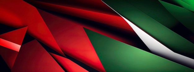 Papel pintado abstracto rojo y verde fondo panorámico con colores rojos y verdes