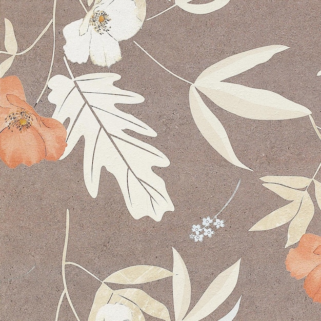 Papel pintado botánico floral