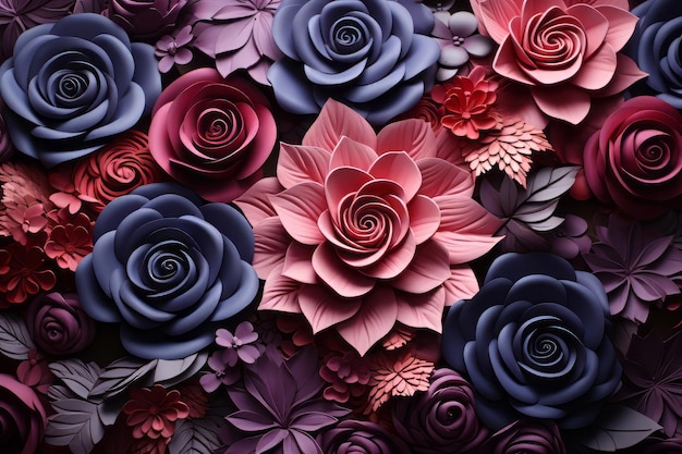 papel pintado floral inspirado en el día de San Valentín