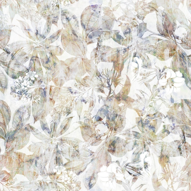 Papel pintado de follaje Patrón decorativo sin costuras Fondo repetido Impresión de papel pintado enlosable