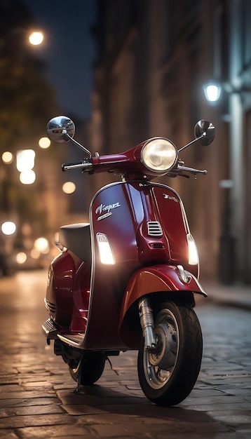 Papel pintado fresco del arte de la vespa de la motocicleta al aire libre