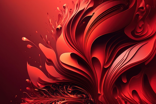 Foto papel pintado futurista rojo abstracto