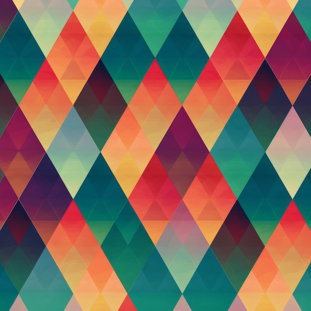 Papel pintado gráfico colorido con triángulos de colores brillantes