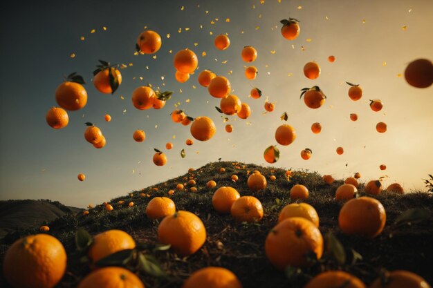 Papel pintado naranja fondo cítrico naranja en el agua naranjas en la nieve naranjas y hielo