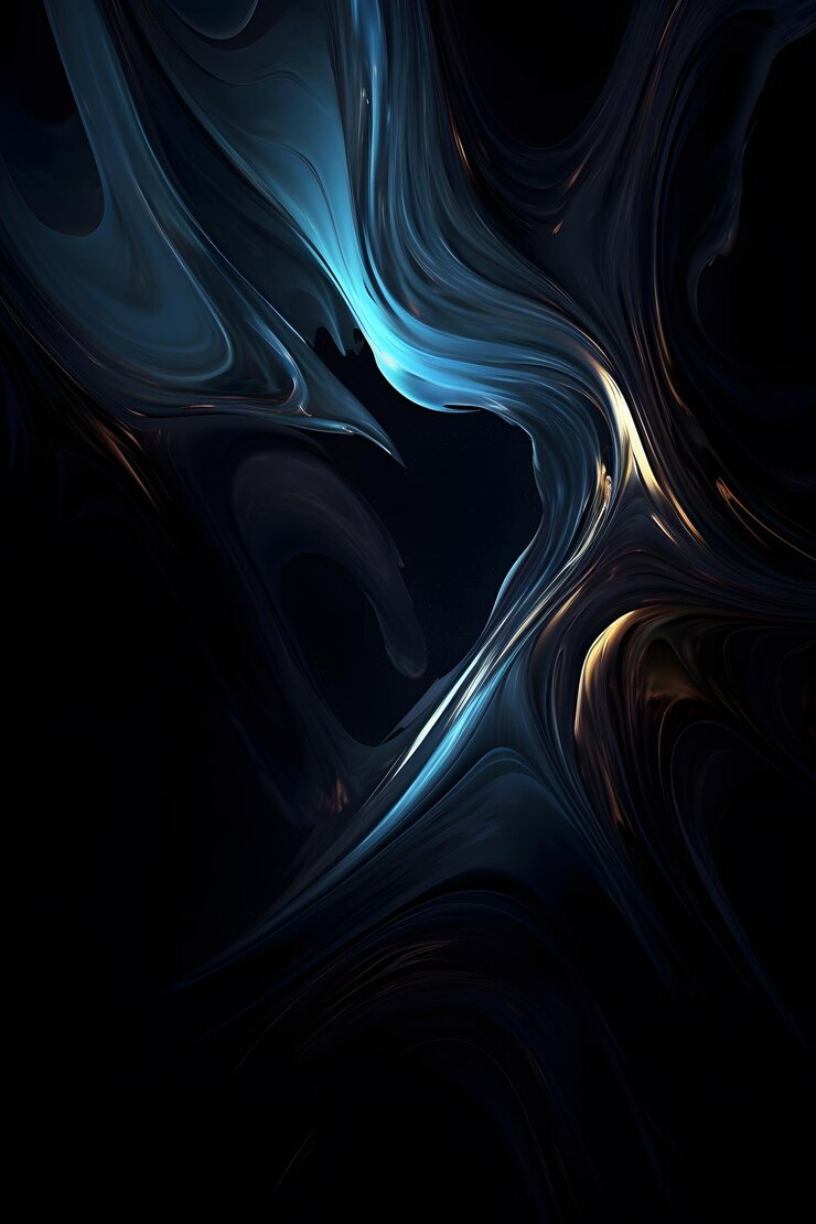 Papel pintado negro con fondo azul y fondo azul oscuro.