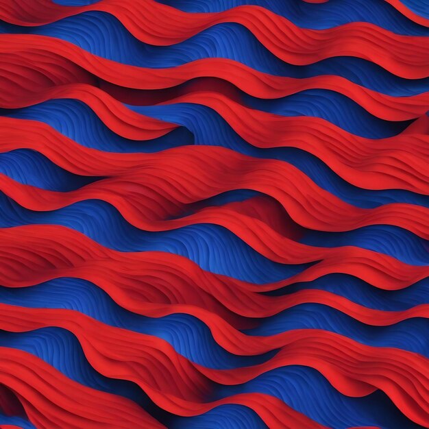 Foto papel pintado de ondas rojas y azules