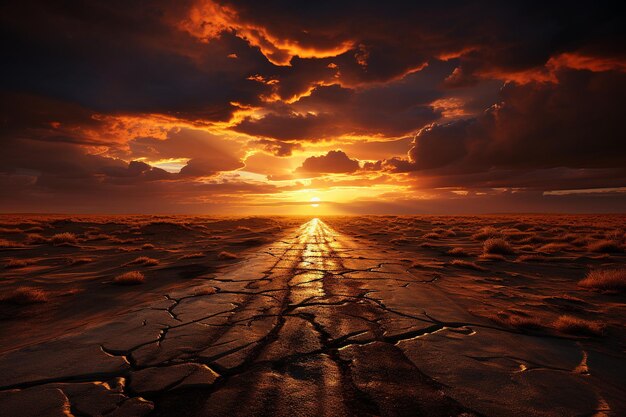 El papel pintado de Road to Horizon Sunset