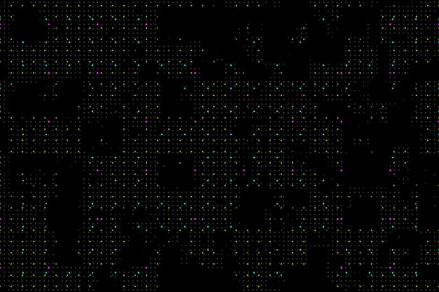 Papel pintado tecnológico oscuro con puntos amarillos apenas visibles