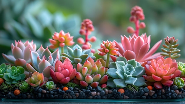 Foto papel pintado para terrario de menta verde pastel suculento