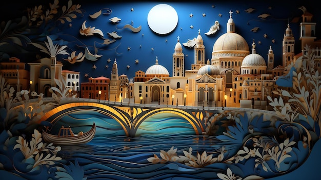 Papel quilling Venecia