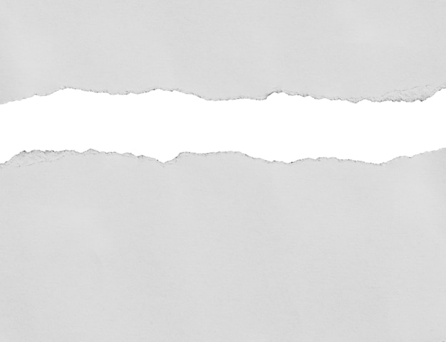 Foto papel rasgado aislado sobre fondo blanco