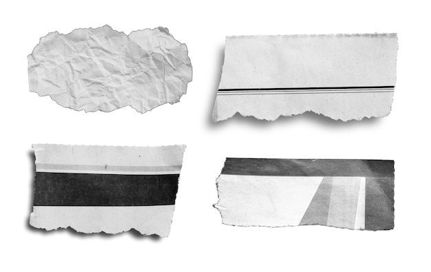 papel rasgado aislado sobre fondo blanco