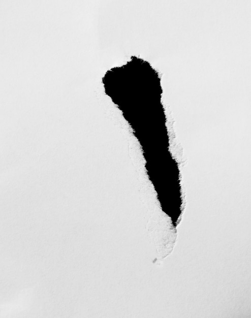 Papel rasgado aislado sobre fondo negro