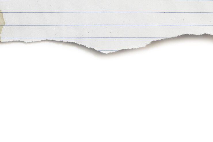 Foto papel rasgado em fundo branco e tem espaço de cópia para design em seu trabalho