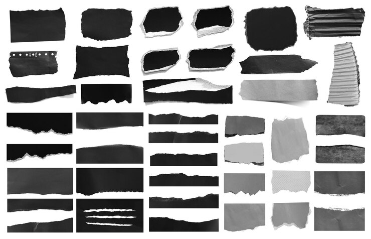 Foto papel rasgado em fundo branco e tenha espaço de cópia para design em seu trabalho