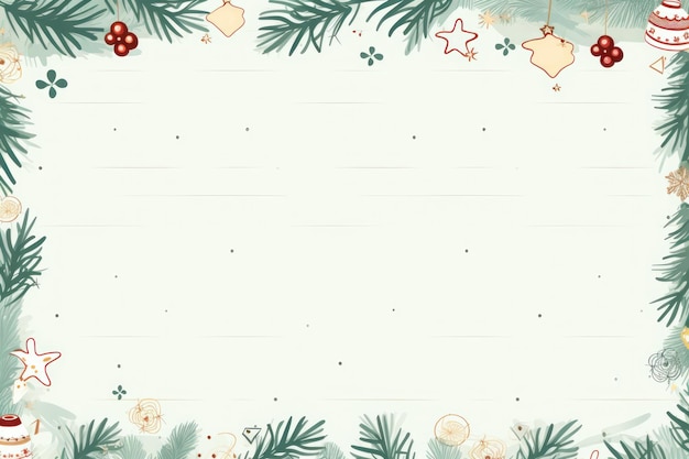 Papel rayado para escribir un lindo tema navideño IA generativa