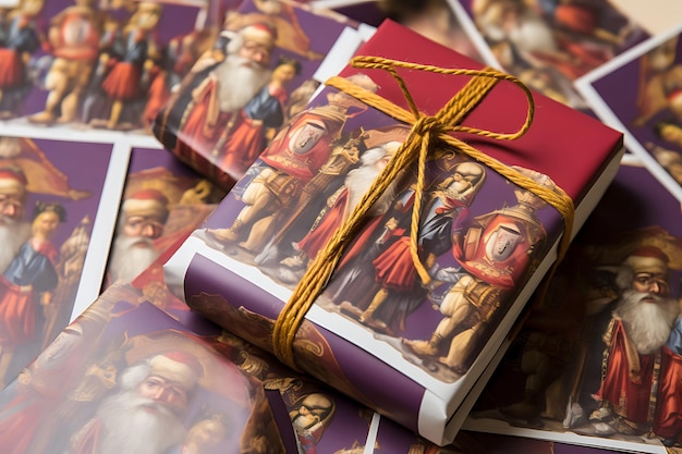 Papel de regalo y papel de regalo con temática de Sinterklaas