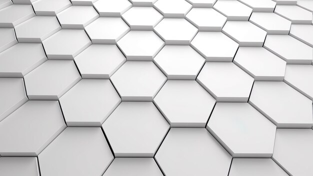 Papel resumido Hexágono blanco Tecnología de fondo