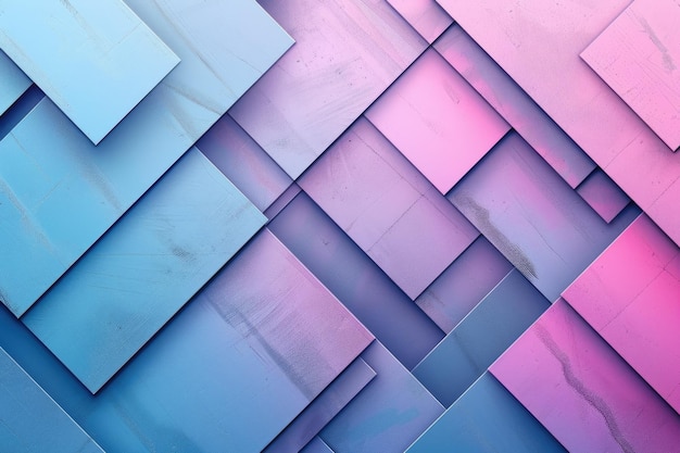 Foto papel rosa y azul con fondo geométrico