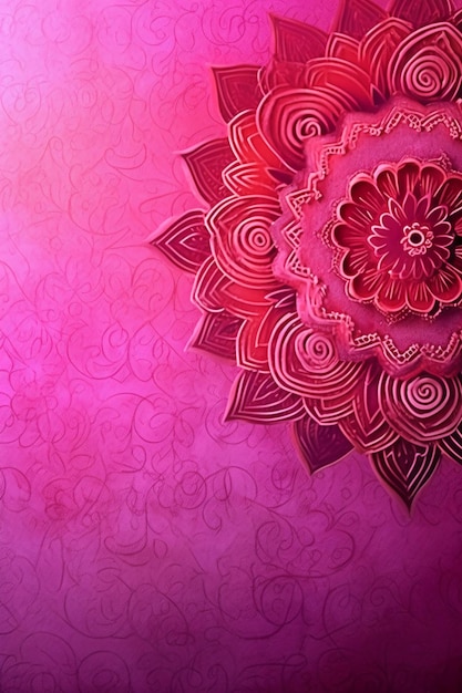 Papel rosa con un diseño floral.