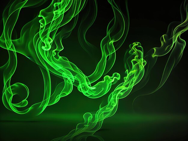 papel tapiz abstracto con un humo verde en movimiento