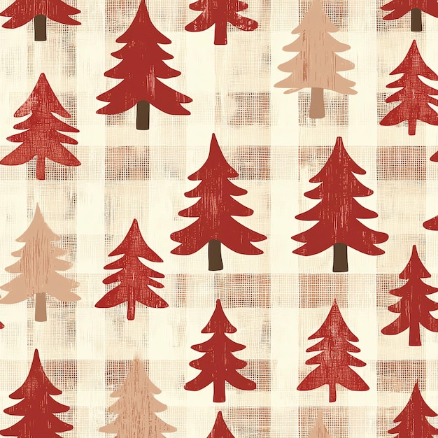 un papel tapiz con un árbol de Navidad rojo en él