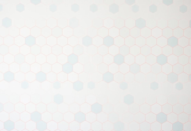 un papel tapiz azul y blanco con un patrón de hexágonos y un fondo azul y blanco