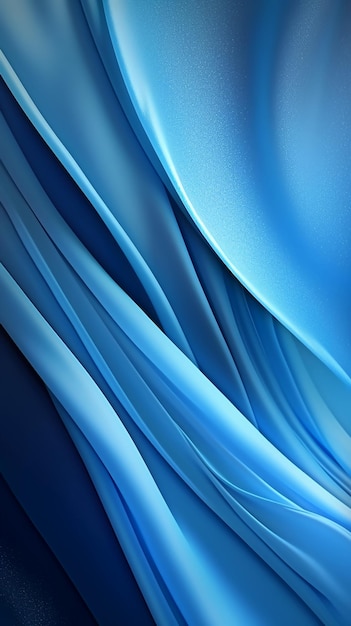 El papel tapiz azul brillante líneas curvas lisas generativas de IA