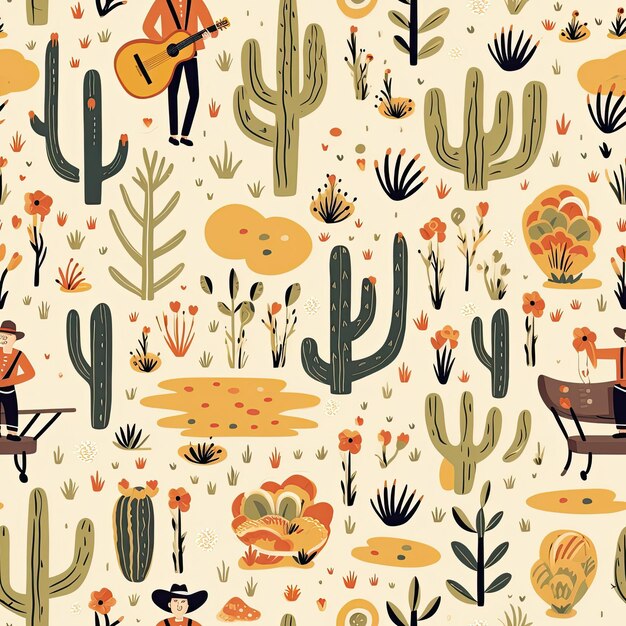 un papel tapiz con cactus cactus y cactus