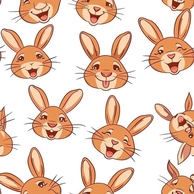 Foto un papel tapiz con una cara de conejo y las palabras conejo en él
