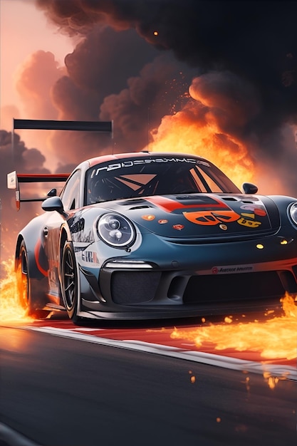 El papel tapiz de las carreras de Porsche