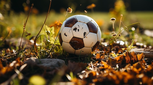 Foto el papel tapiz clásico de la pelota de fútbol hd 8k imagen fotográfica de stock