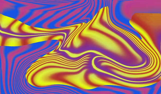 Papel tapiz de colores fluidos Se superponen formas de colores brillantes Diseño de fondo de color líquido Fluido