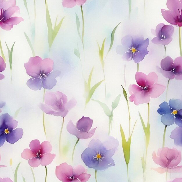 un papel tapiz colorido con flores y hierba