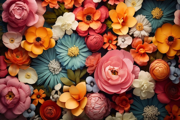 Papel tapiz decorativo de primavera con flores